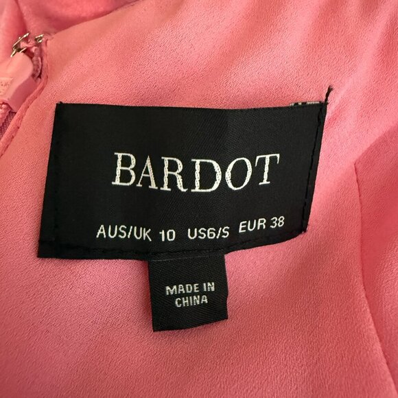 Bardot Revolve Mini Ruched Dress Women's 6 Small Vint Pink Cocktail Party Event - Picture 12 of 13